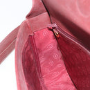 CARTIER Must Line Shoulder Bag Leather Bordeaux Gold Auth 164033-18