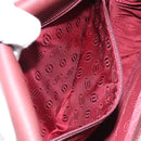 CARTIER Must Line Shoulder Bag Leather Bordeaux Gold Auth 164033-20
