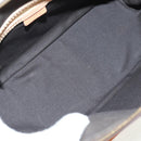 CELINE Macadam Canvas Hand Bag PVC Leather Brown Gold Auth 164047V-11