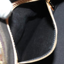 CELINE Macadam Canvas Hand Bag PVC Leather Brown Gold Auth 164047V-24