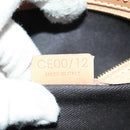 CELINE Macadam Canvas Hand Bag PVC Leather Brown Gold Auth 164047V-12