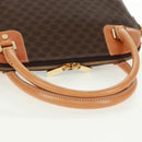 CELINE Macadam Canvas Hand Bag PVC Leather Brown Gold Auth 164047V-7