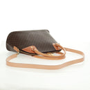 CELINE Macadam Canvas Hand Bag PVC Leather Brown Gold Auth 164047V-9
