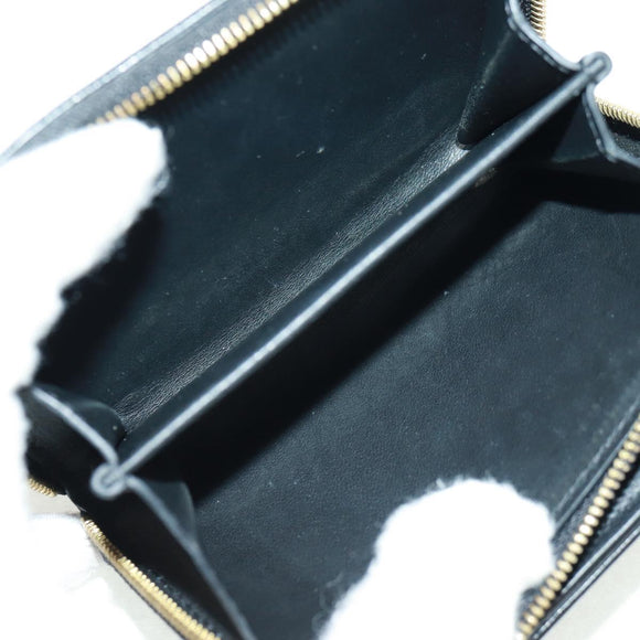 LOUIS VUITTON Lamb Leather Portefeuille Lou Wallet Black M81599 Auth 164048SAM