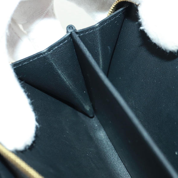 LOUIS VUITTON Lamb Leather Portefeuille Lou Wallet Black M81599 Auth 164048SAM