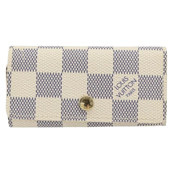 LOUIS VUITTON Damier Azur Multicles 4 Schlüsseletui N60020 LV Auth 164049V