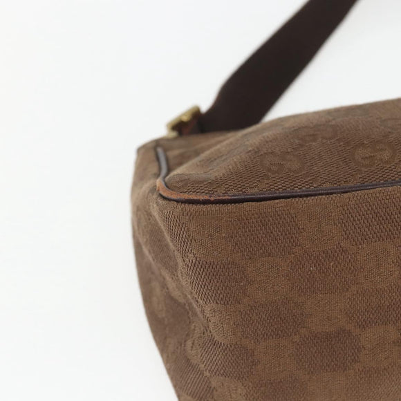 GUCCI GG Canvas Shoulder Bag Brown Gold 106644 Auth 164050