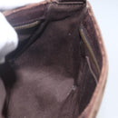 GUCCI GG Canvas Shoulder Bag Brown Gold 106644 Auth 164050-19