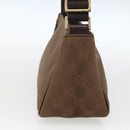 GUCCI GG Canvas Shoulder Bag Brown Gold 106644 Auth 164050-4