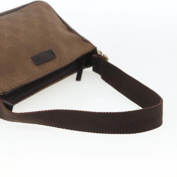 GUCCI GG Canvas Shoulder Bag Brown Gold 106644 Auth 164050