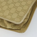 GUCCI GG Canvas Shoulder Bag Beige Gold 91762 Auth 164051-9