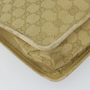 GUCCI GG Canvas Shoulder Bag Beige Gold 91762 Auth 164051-14