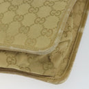 GUCCI GG Canvas Shoulder Bag Beige Gold 91762 Auth 164051-15