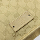 GUCCI GG Canvas Shoulder Bag Beige Gold 91762 Auth 164051-17