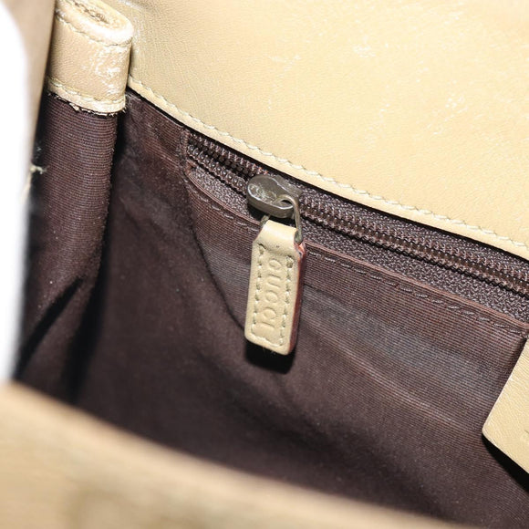 GUCCI GG Canvas Shoulder Bag Beige Gold 91762 Auth 164051