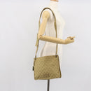 GUCCI GG Canvas Shoulder Bag Beige Gold 91762 Auth 164051-23