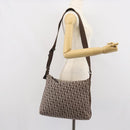 Christian Dior Trotter Canvas Shoulder Bag Navy Silver Auth 164052-22