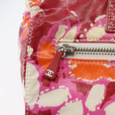 CHANEL Camelia Tote Bag Nylon Red CC Auth 164053-10