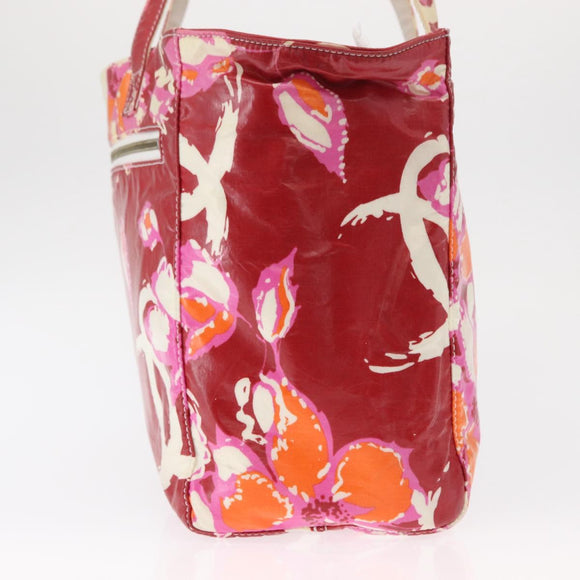 CHANEL Camelia Tote Bag Nylon Red CC Auth 164053