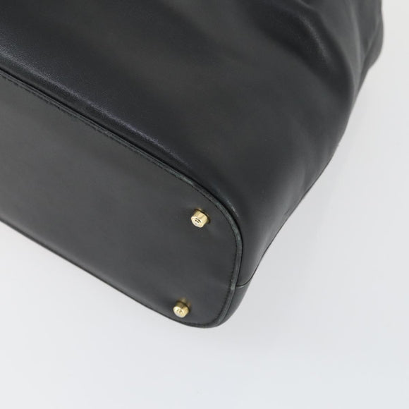 GUCCI Schultertasche Leder Schwarz Gold Original 164055
