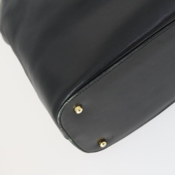 GUCCI Schultertasche Leder Schwarz Gold Original 164055