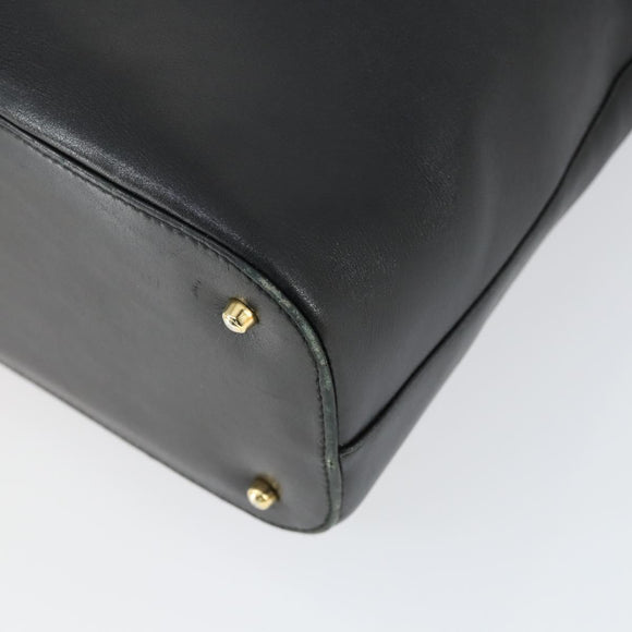 GUCCI Schultertasche Leder Schwarz Gold Original 164055