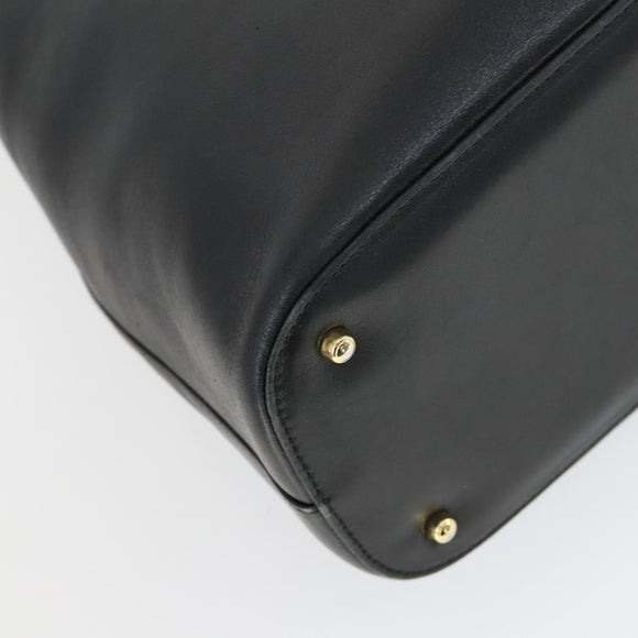 GUCCI Schultertasche Leder Schwarz Gold Original 164055