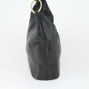 GUCCI Schultertasche Leder Schwarz Gold Original 164055-4