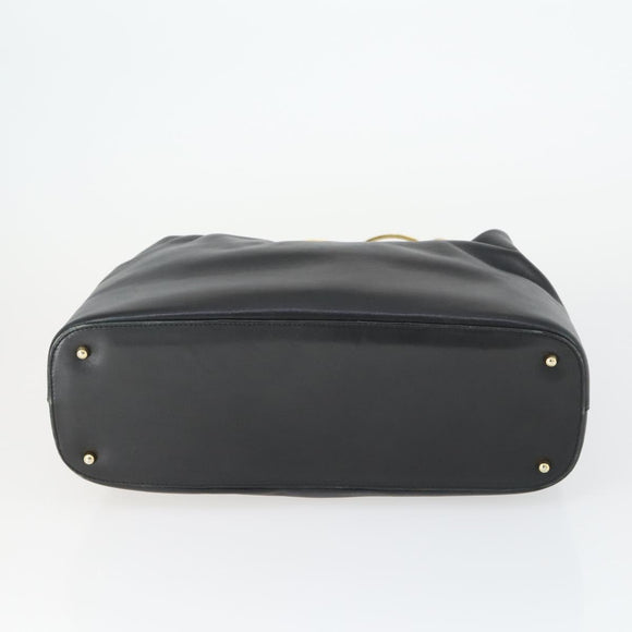 GUCCI Schultertasche Leder Schwarz Gold Original 164055