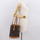 LOUIS VUITTON Monogram Bucket PM Shoulder Bag M42238 LV Auth 164057-25