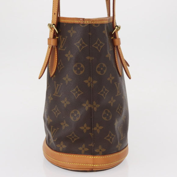 LOUIS VUITTON Monogram Bucket PM Shoulder Bag M42238 LV Auth 164057