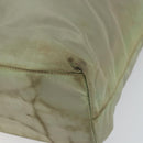 PRADA Hand Bag Nylon Khaki Silver Auth 164059-9