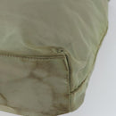 PRADA Hand Bag Nylon Khaki Silver Auth 164059-15
