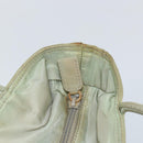 PRADA Hand Bag Nylon Khaki Silver Auth 164059-18