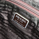 PRADA Hand Bag Nylon Khaki Silver Auth 164059-19