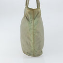 PRADA Hand Bag Nylon Khaki Silver Auth 164059-4
