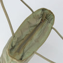 PRADA Hand Bag Nylon Khaki Silver Auth 164059-6