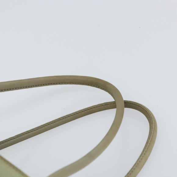 PRADA Hand Bag Nylon Khaki Silver Auth 164059