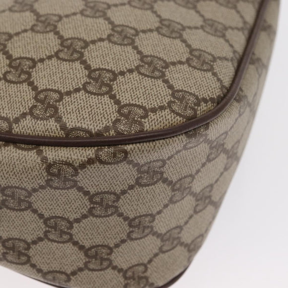 GUCCI GG Supreme Web Sherry Line Bag PVC Beige Gold 89 02 032 Auth 164062