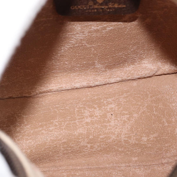 GUCCI GG Supreme Web Sherry Line Bag PVC Beige Gold 89 02 032 Auth 164062