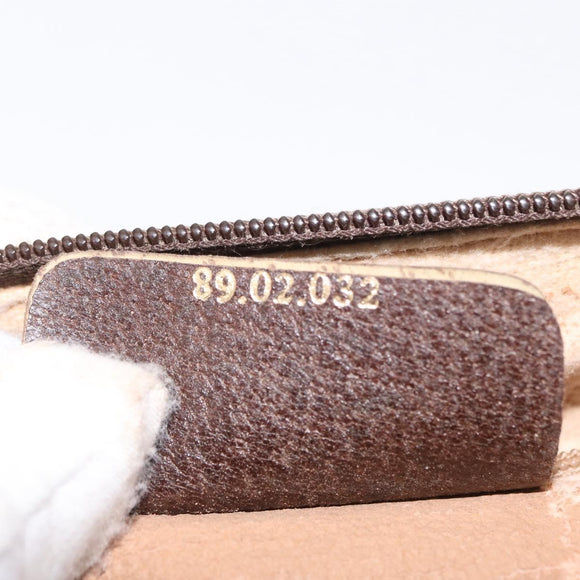 GUCCI GG Supreme Web Sherry Line Bag PVC Beige Gold 89 02 032 Auth 164062