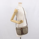 GUCCI GG Supreme Web Sherry Line Bag PVC Beige Gold 89 02 032 Auth 164062-23