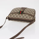 GUCCI GG Supreme Web Sherry Line Bag PVC Beige Gold 89 02 032 Auth 164062-6