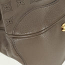 LOUIS VUITTON Mahina Solar Powered PM Bag Leather Taupe M93124 LV Auth 164063V-9