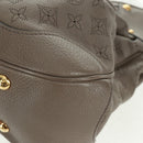 LOUIS VUITTON Mahina Solar Powered PM Bag Leather Taupe M93124 LV Auth 164063V-14