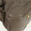 LOUIS VUITTON Mahina Solar Powered PM Bag Leather Taupe M93124 LV Auth 164063V-15