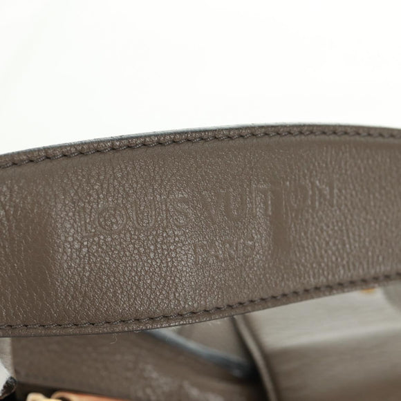 LOUIS VUITTON Mahina Solar Powered PM Bag Leather Taupe M93124 LV Auth 164063V