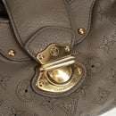 LOUIS VUITTON Mahina Solar Powered PM Bag Leather Taupe M93124 LV Auth 164063V-18