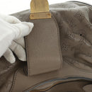 LOUIS VUITTON Mahina Solar Powered PM Bag Leather Taupe M93124 LV Auth 164063V-19