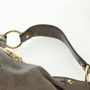 LOUIS VUITTON Mahina Solar Powered PM Bag Leather Taupe M93124 LV Auth 164063V-8